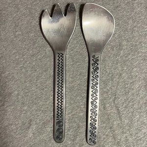 Wilton Armetale Fork and Spoon in the pattern Reggae